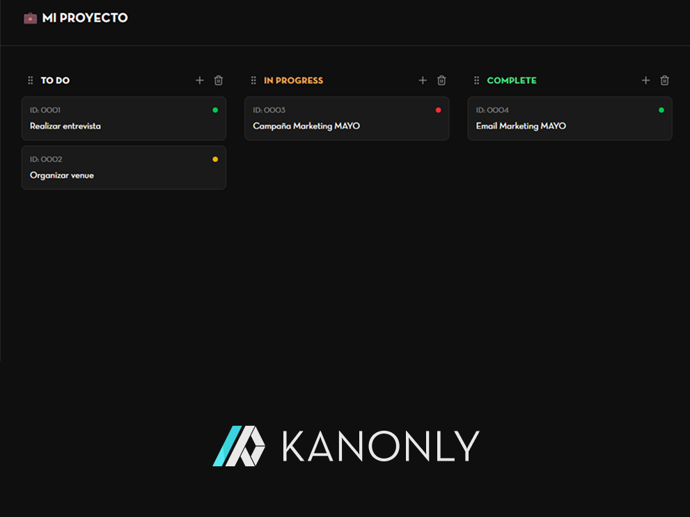 Interfaz de Kanonly